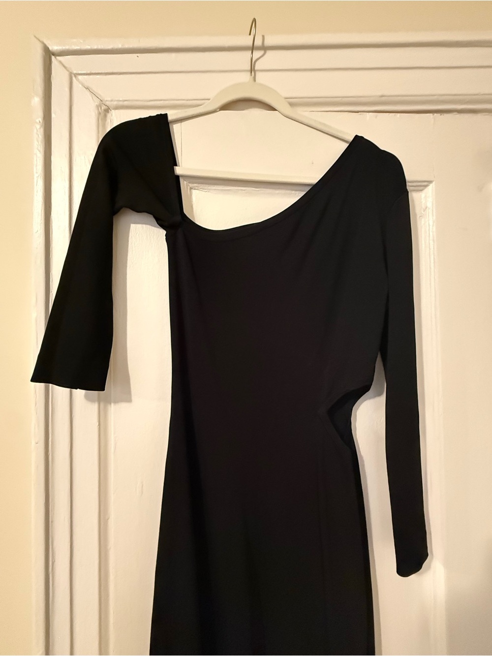 Cult Gaia Zora Asymmetrical Midi Dress in Black - Picture 6 of 9